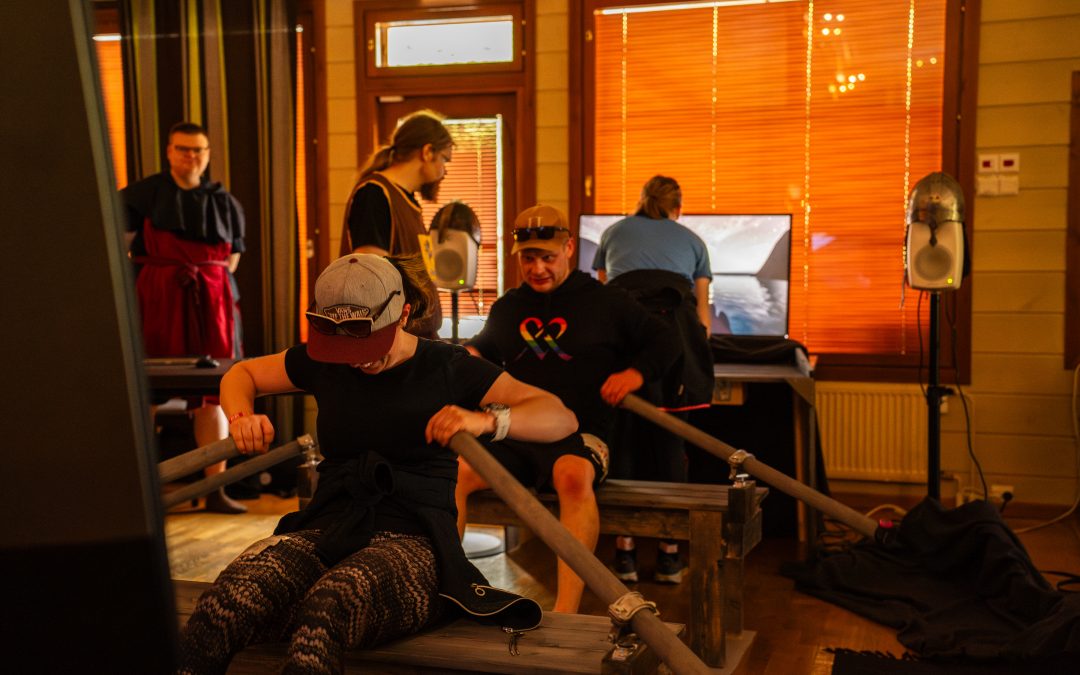 A viking boat game demo was rowed both at TEQU’s Business Festival and Adventure Race!